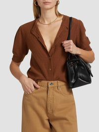 Cashmere cardigan - Chestnut