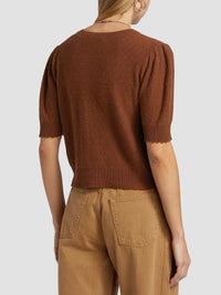 Cashmere cardigan - Chestnut