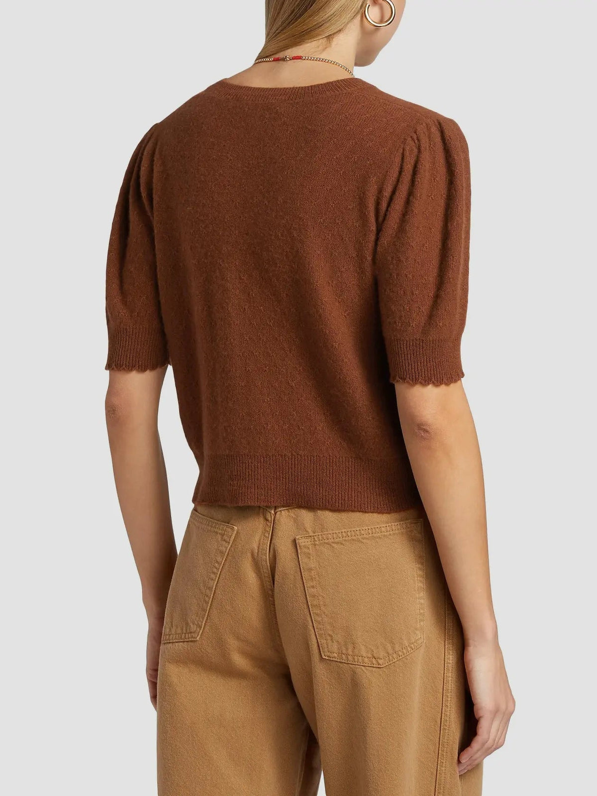 Cashmere cardigan - Chestnut