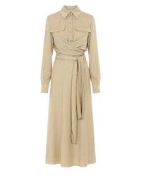 Robe longue fluide - Beige