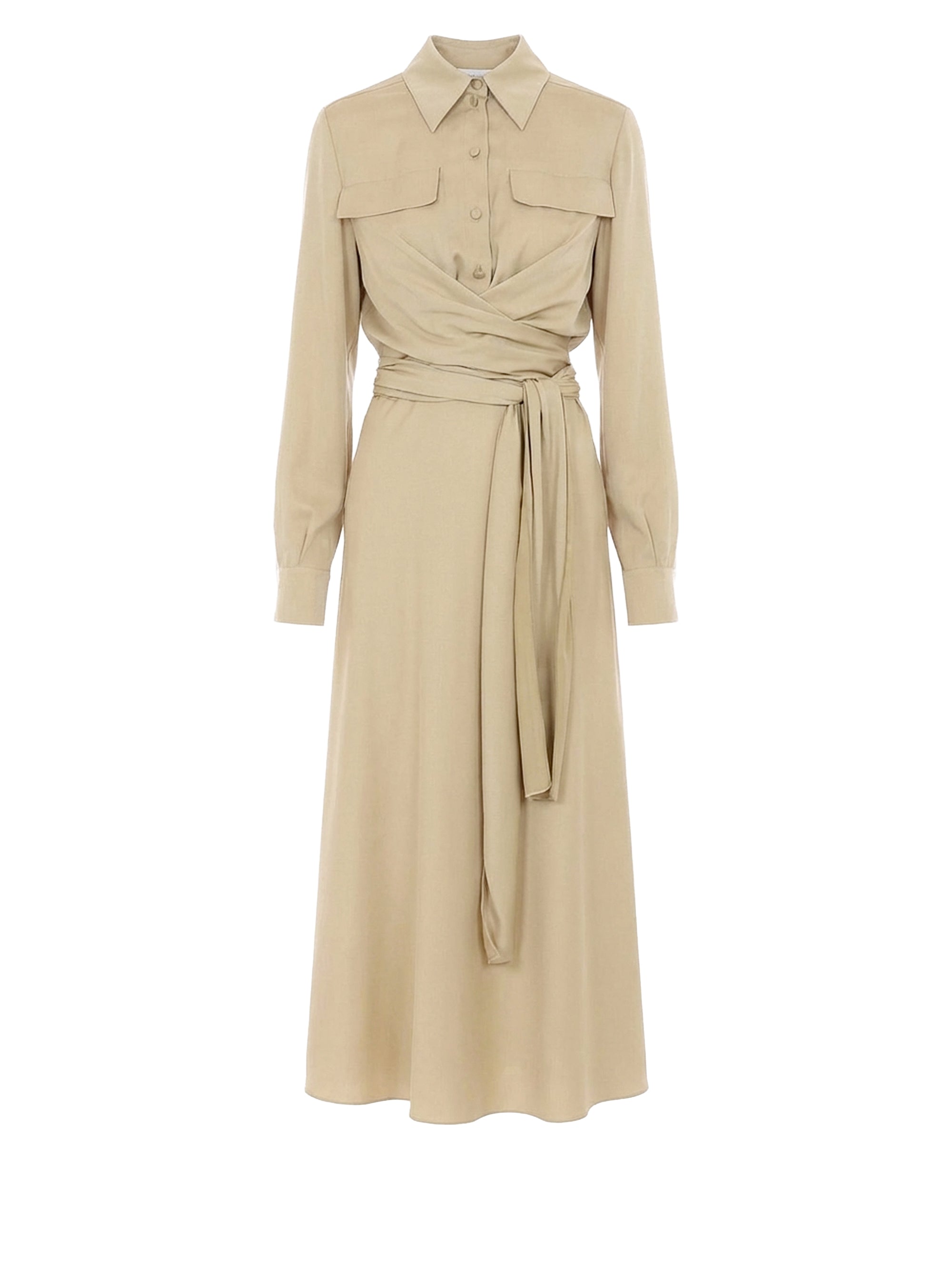 Robe longue fluide - Beige
