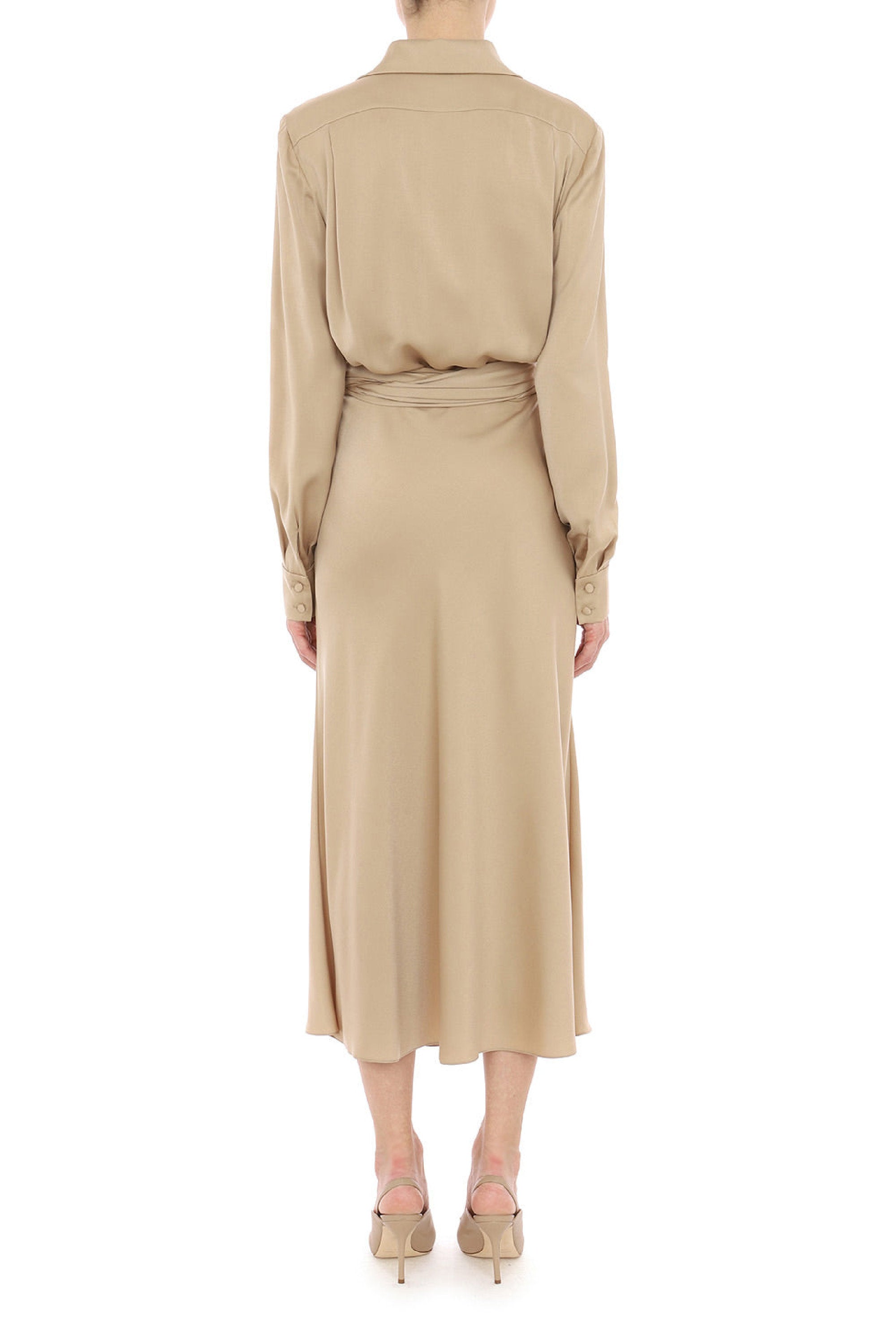 Robe longue fluide - Beige