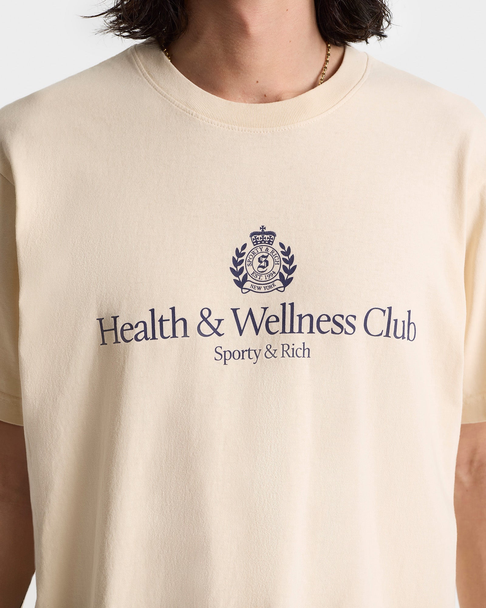 H&W Crest print T-shirt - Cream