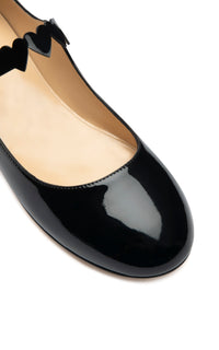 Petit cœur ballerinas in patent leather - Black