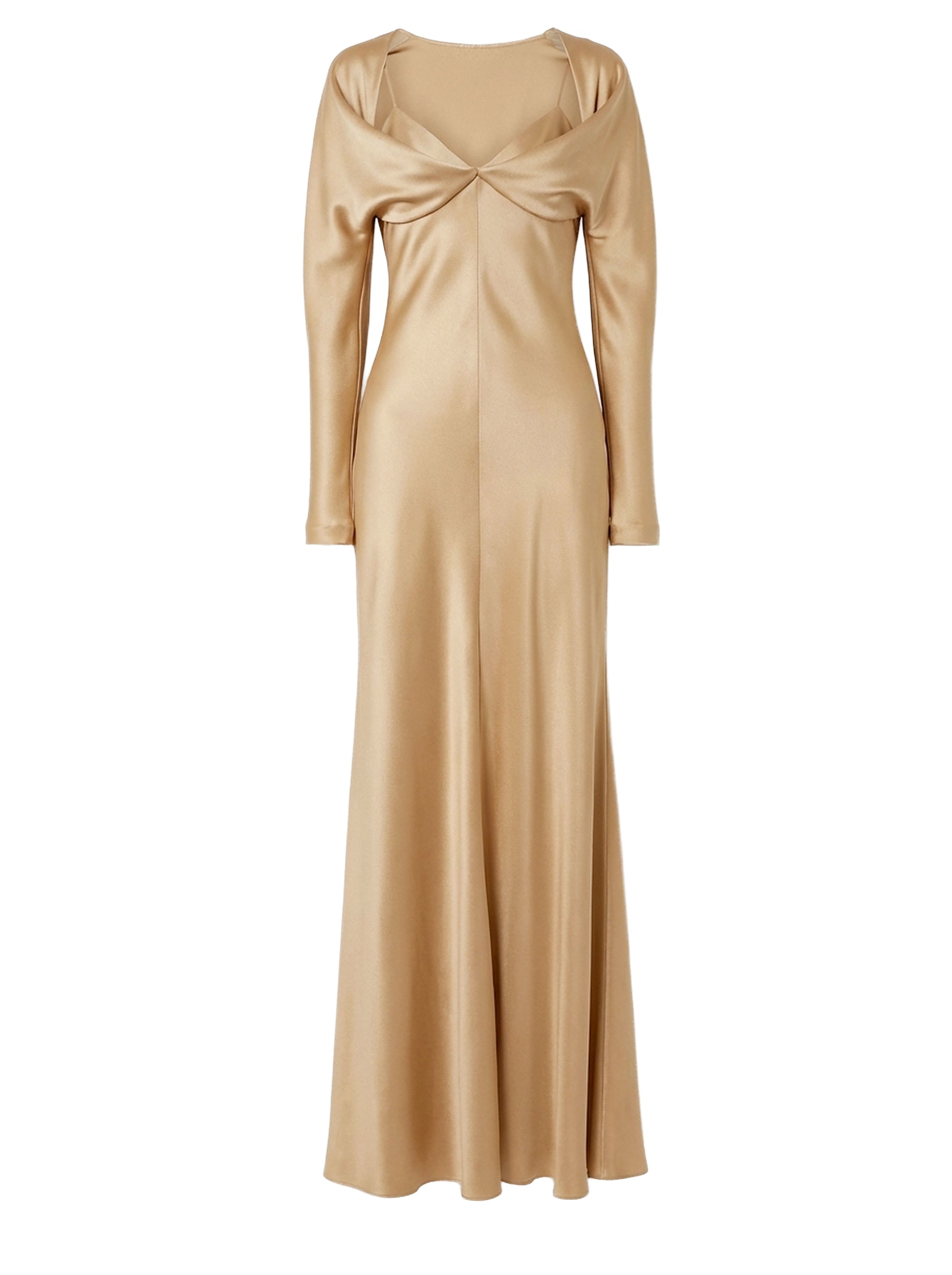 Robe longue en soie mélangée cocktail - Pink