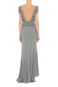 Robe longue à volants - Grey