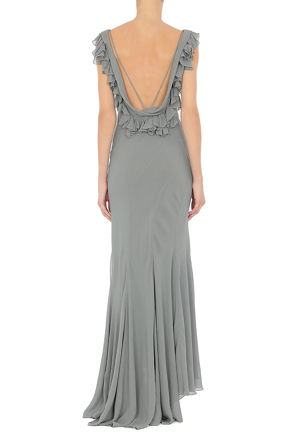 Robe longue à volants - Grey