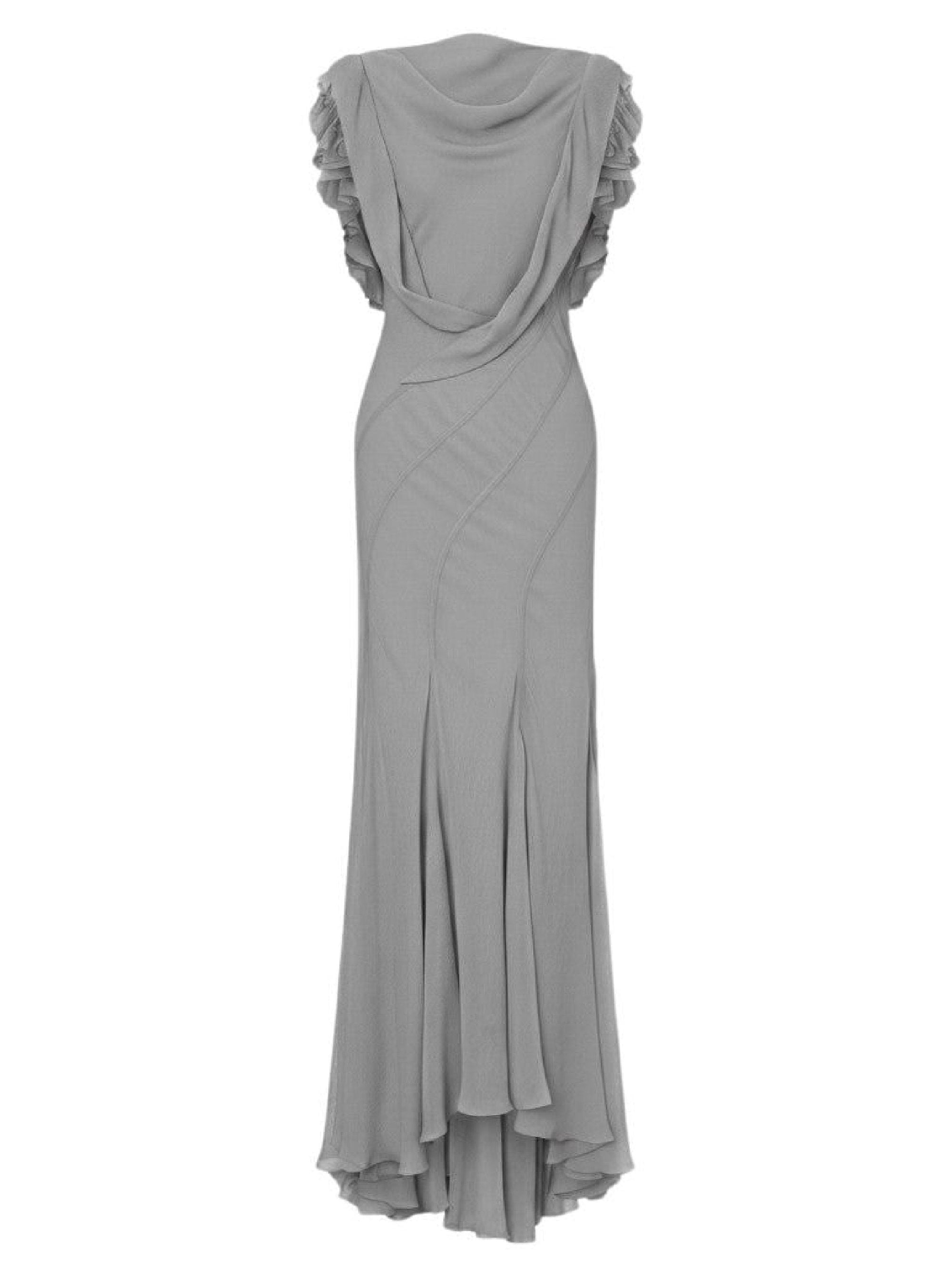 Robe longue à volants - Grey
