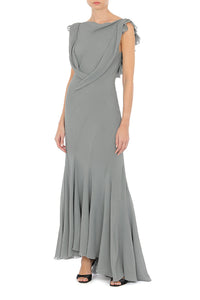 Robe longue à volants - Grey