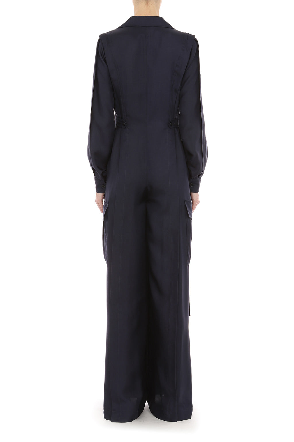 Combinaison fluide en soie - Dark Blue