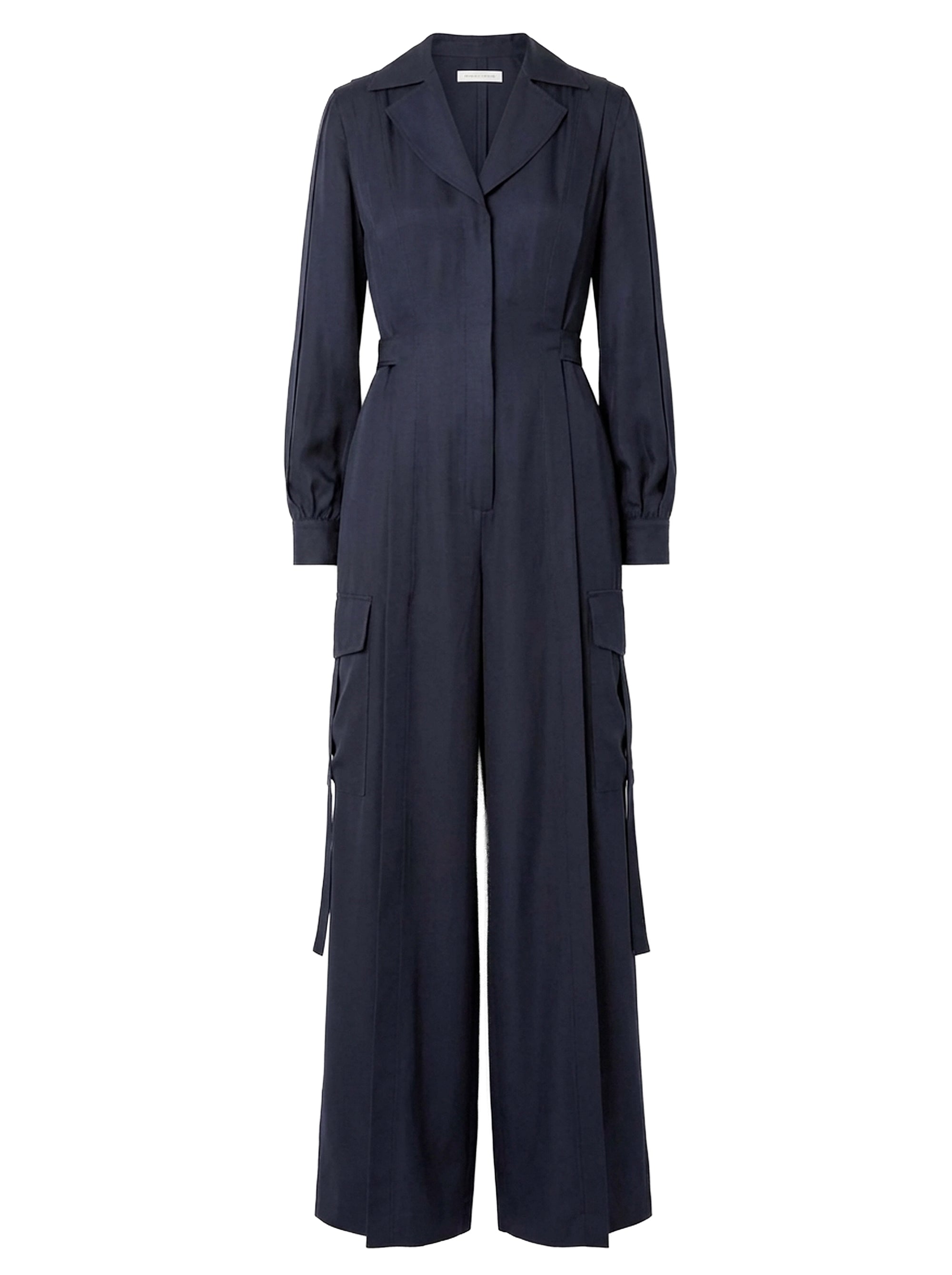 Combinaison fluide en soie - Dark Blue
