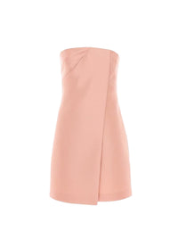 Robe courte bustier en satin avec détail drapé - Pink