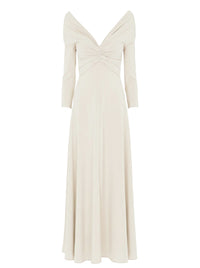 Silk midi dress - Ivory