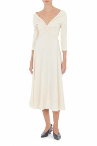 Silk midi dress - Ivory