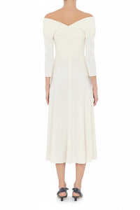 Silk midi dress - Ivory
