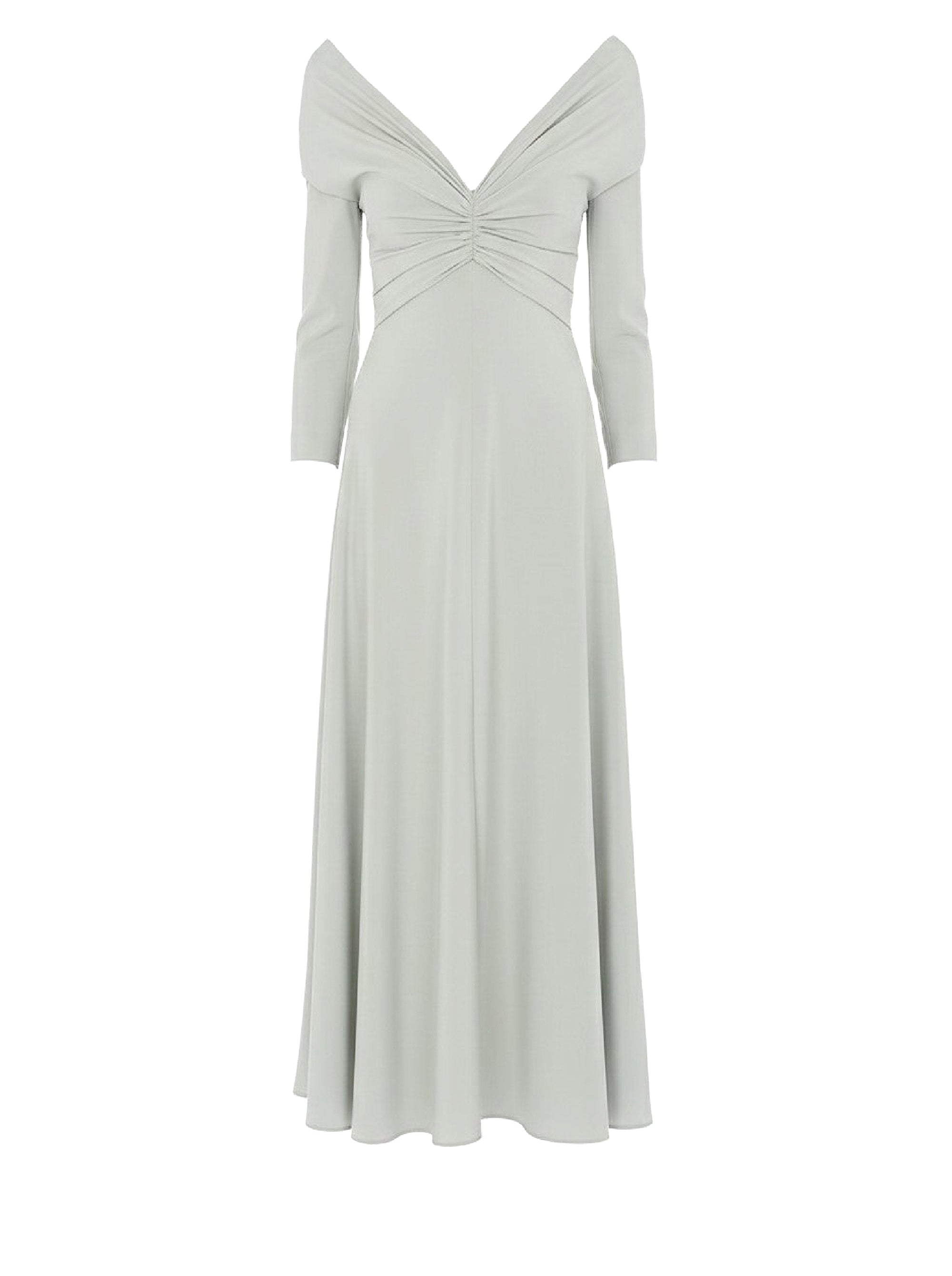Robe midi en soie - Ice Grey