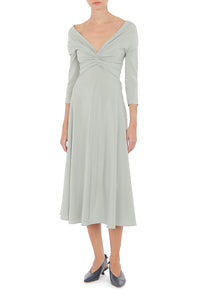 Robe midi en soie - Ice Grey