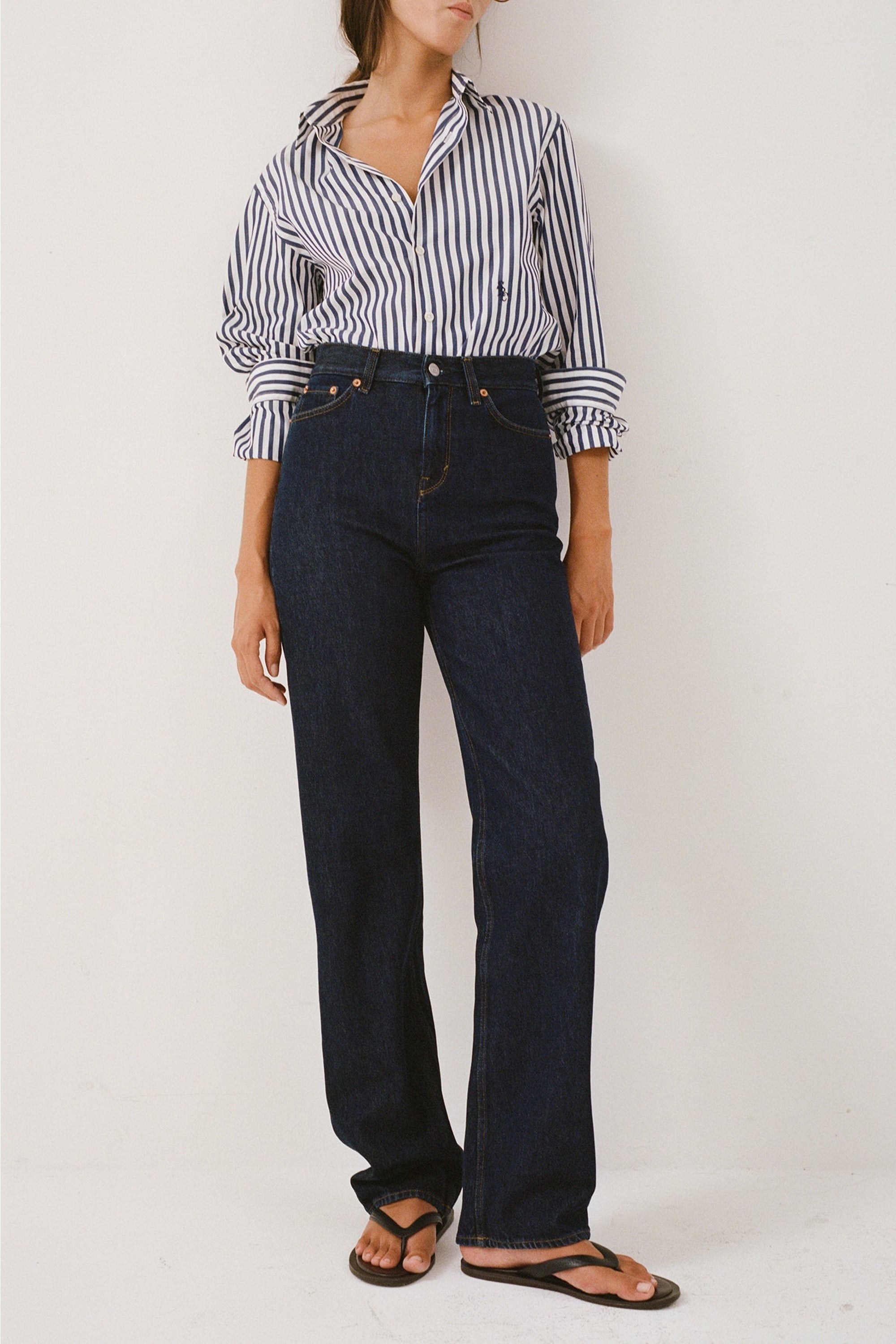 Pantalon large en denim - One Wash