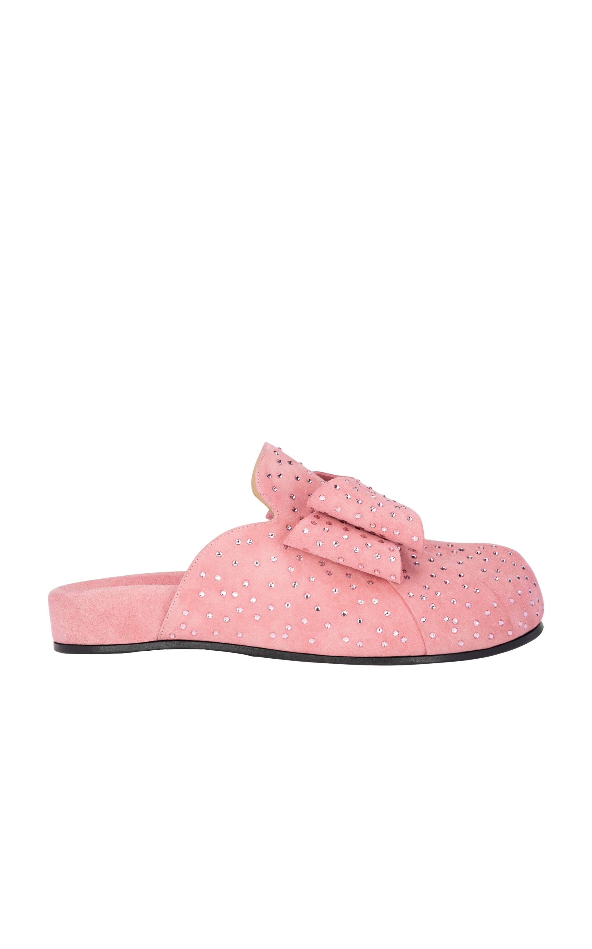 Le Cadeau suede & rhinestone mules - Dark Pink