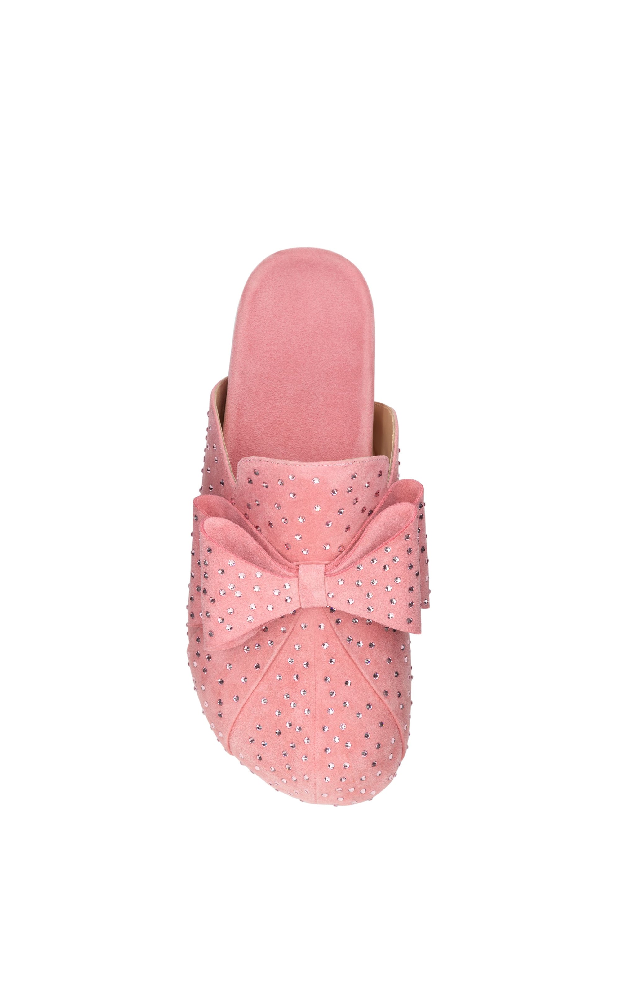 Le Cadeau suede & rhinestone mules - Dark Pink
