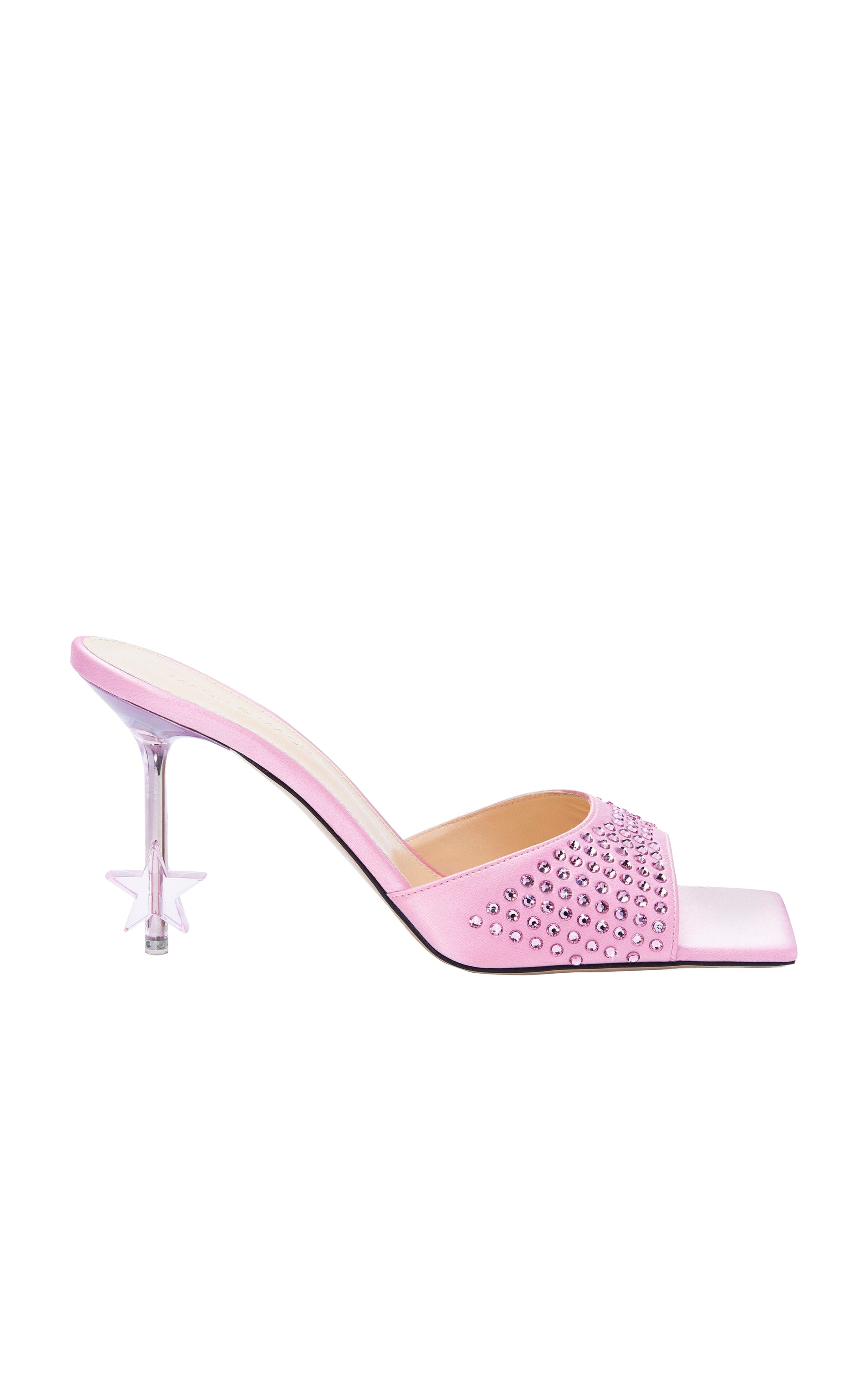 Star 95 mules with rhinestone heels - Pink