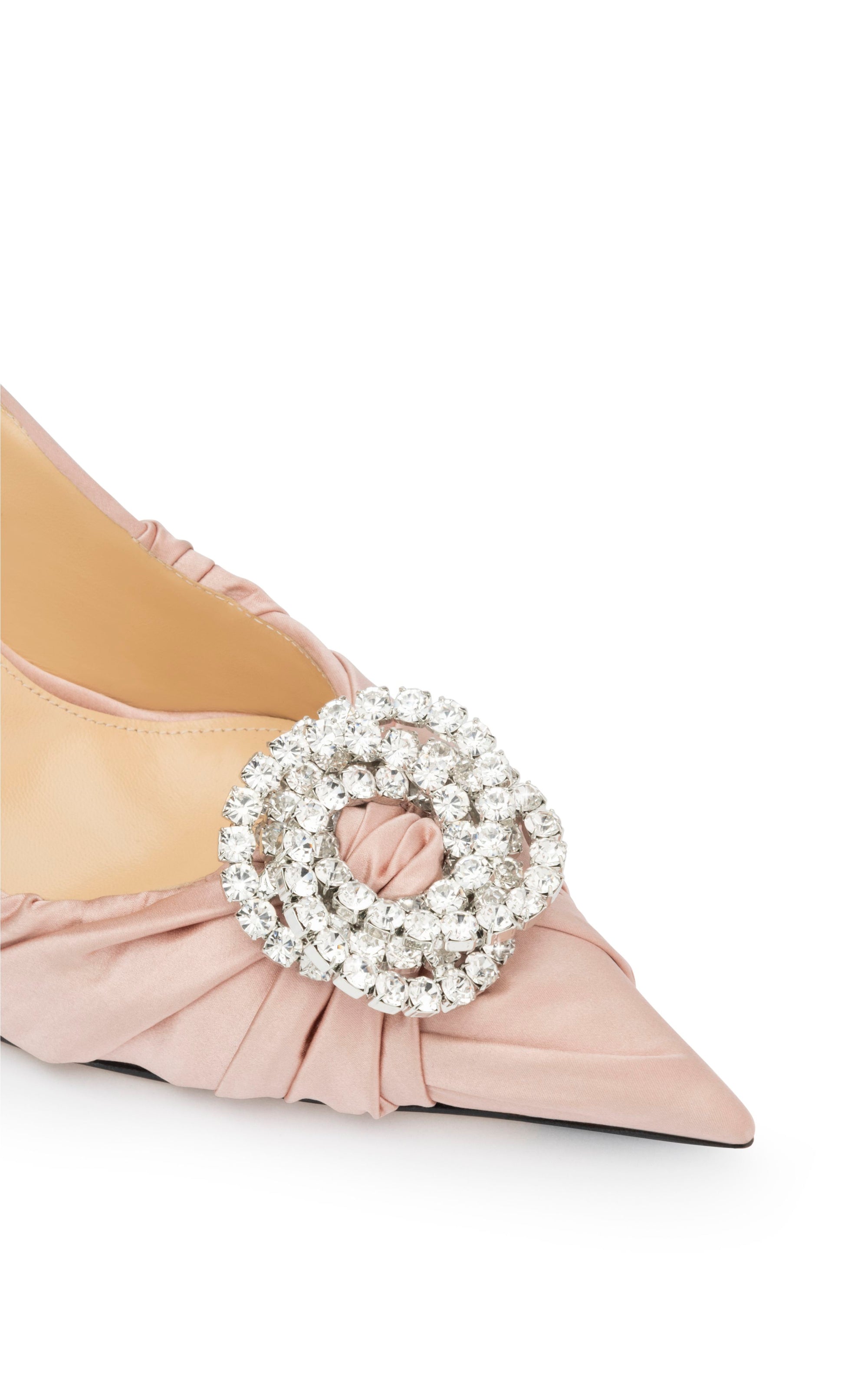 Galaxy 85 satin and rhinestone pumps - Powder Pink