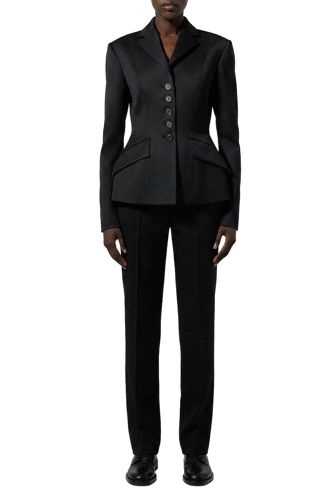 Veste ajustée en laine - Black