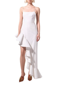 Robe longue à volants - White