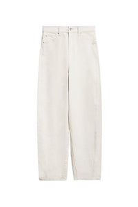 Pantalon taille haute Caleb en denim - Craie