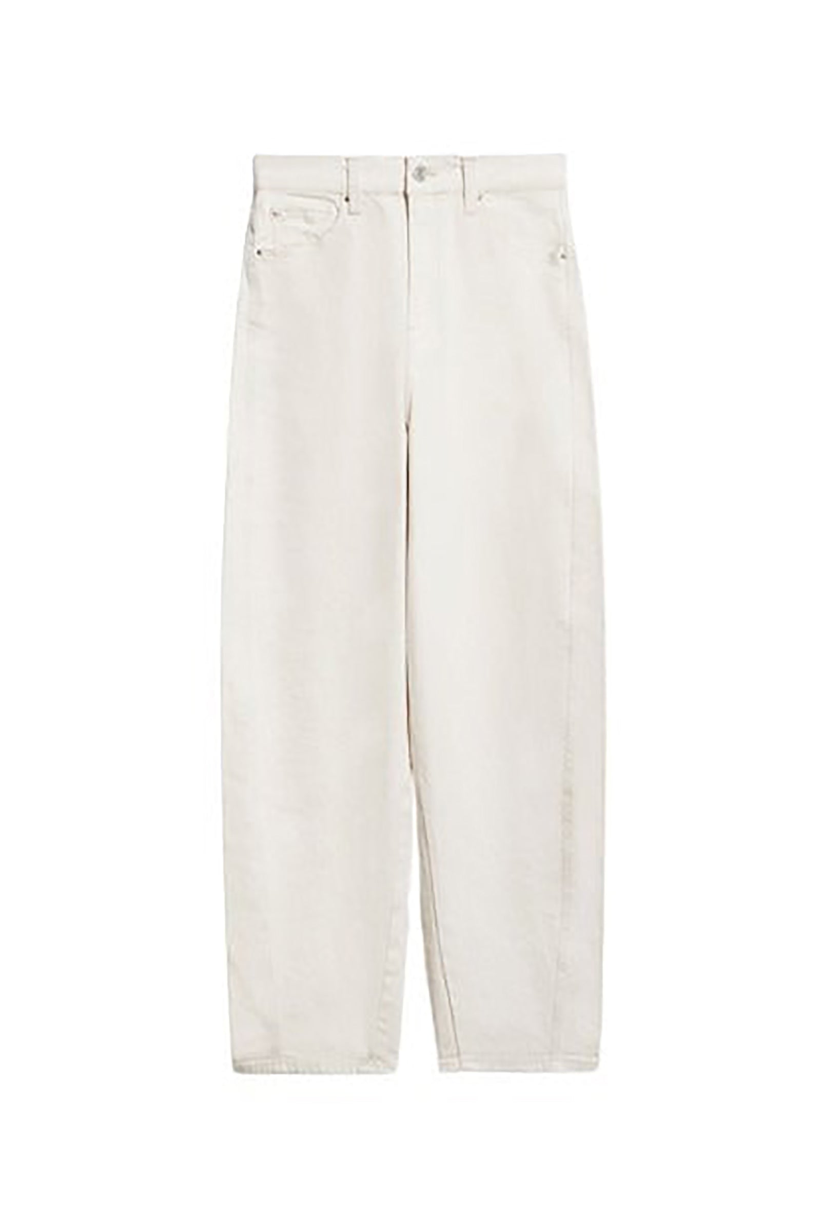 Pantalon taille haute Caleb en denim - Craie