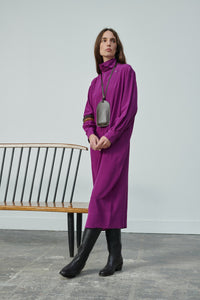 FUSHIA _ Robe Syrah en soie - Fushia