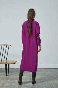 FUSHIA _ Robe Syrah en soie - Fushia