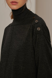 GRIS ANTHRACITE ROBE TRICOT CLEA