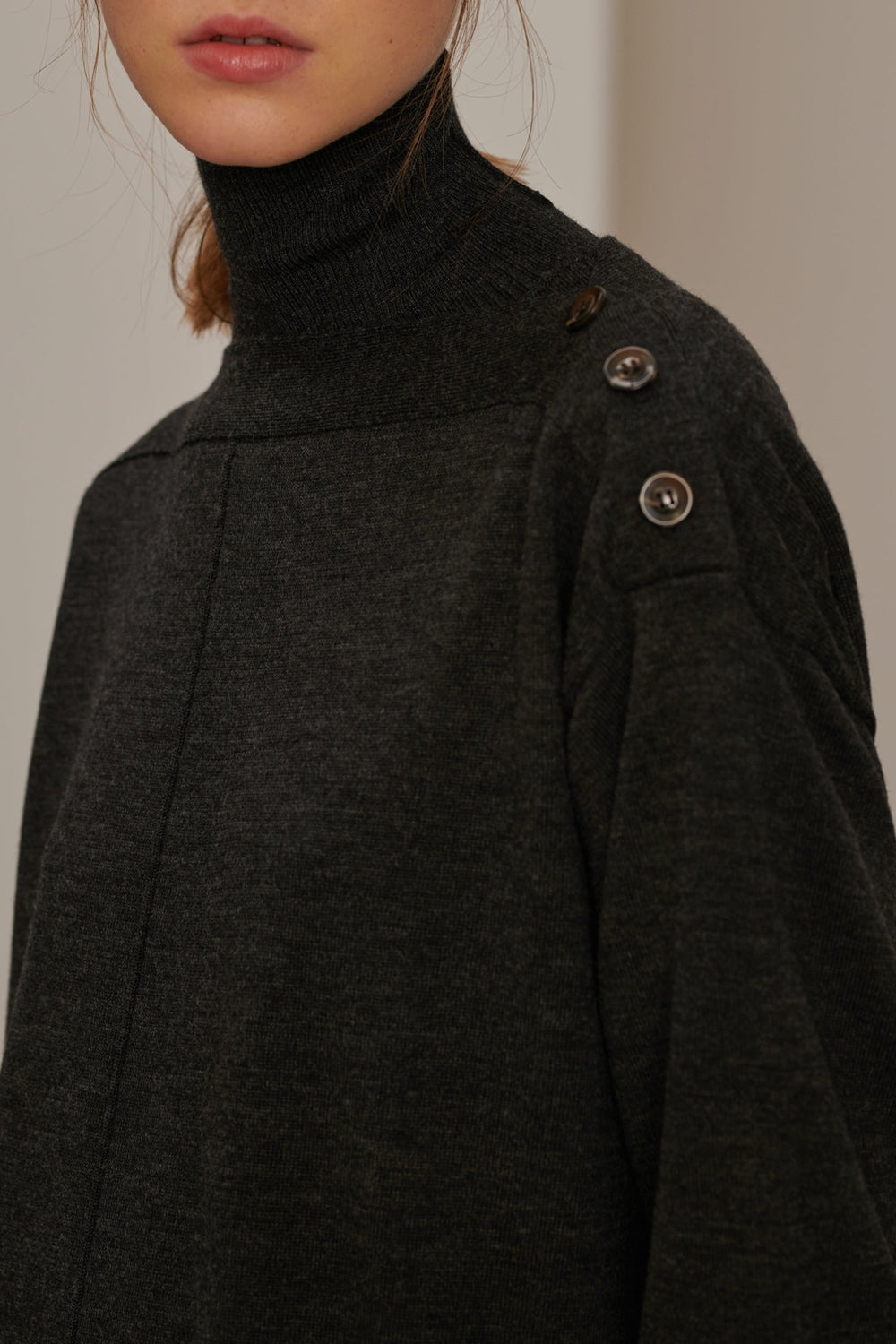 GRIS ANTHRACITE ROBE TRICOT CLEA