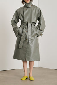 Dino cotton coated trench coat - Grey