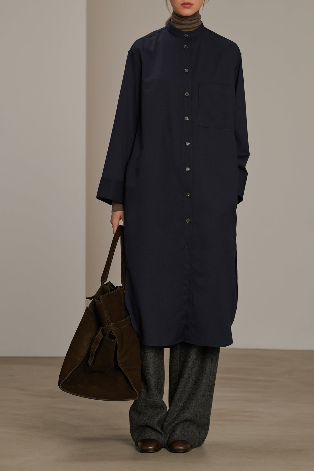 NAVY ROBE CHAINE & TRAME AKIKO