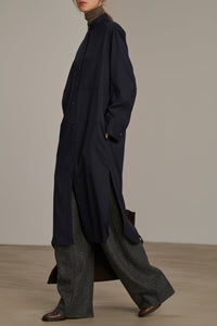 NAVY ROBE CHAINE & TRAME AKIKO