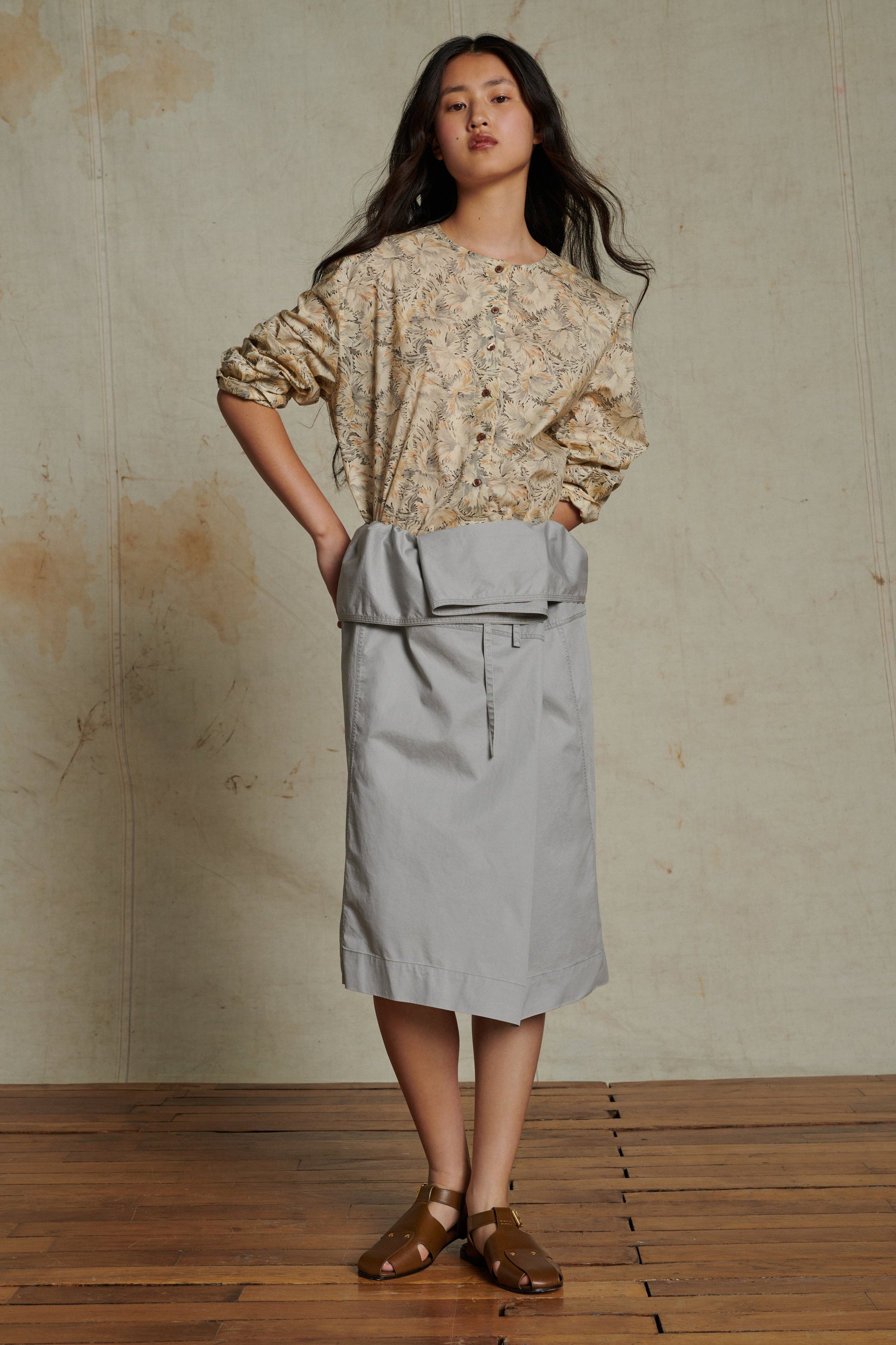 BEIGE/GRIS BLOUSE ALASKA