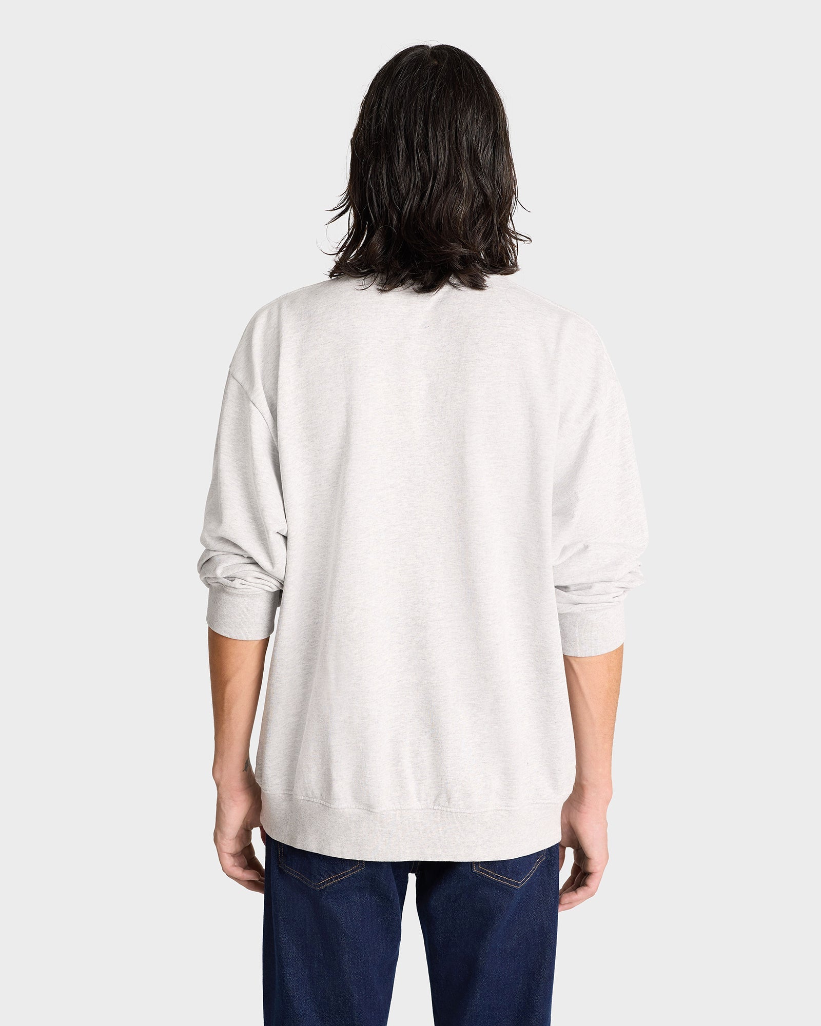 Sweatshirt à col rond imprimé - Heather Gray
