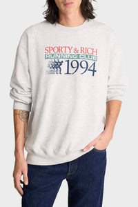 Sweatshirt à col rond imprimé - Heather Gray