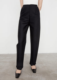 Pantalon taille haute en coton - Black