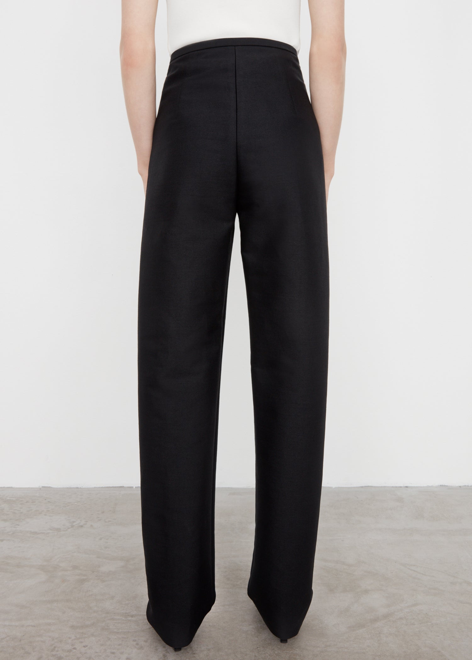Pantalon taille haute en coton - Black