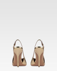 Gold Slingbacks - Gold