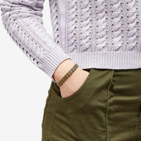 Bracelet Monogram gravé en laiton - Aged Gold