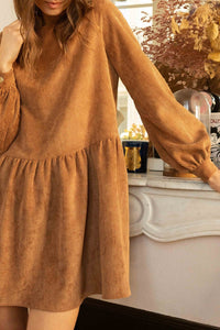 Robe courte Le Flora - Camel