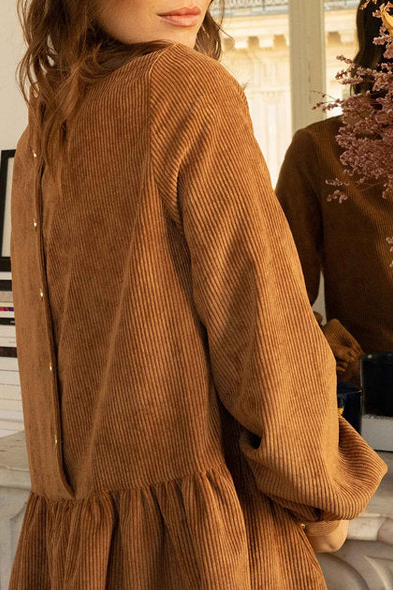 Robe courte Le Flora - Camel