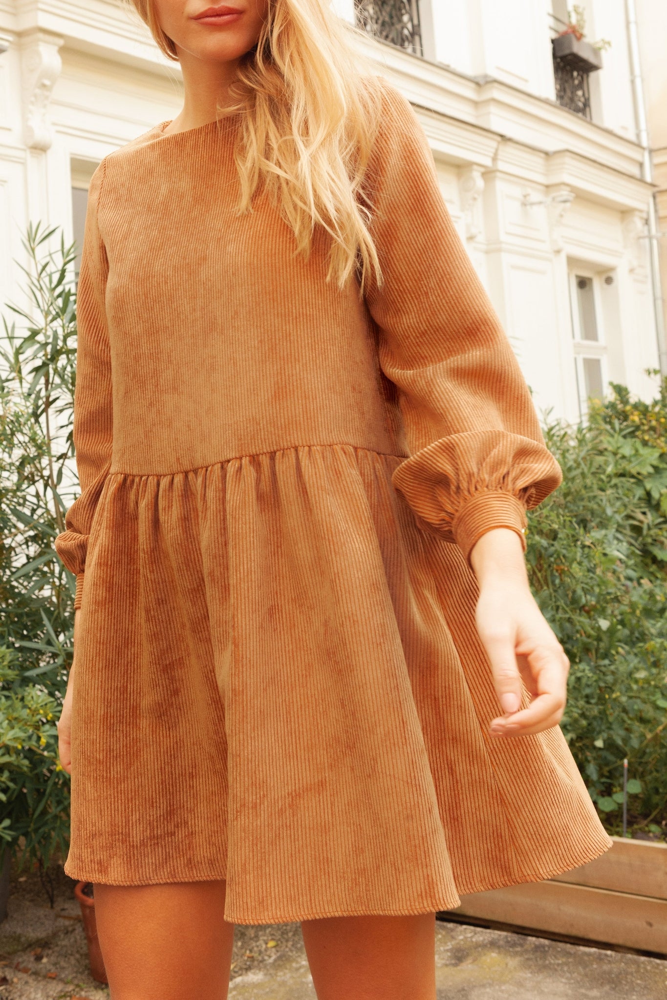 Robe courte Le Flora - Camel