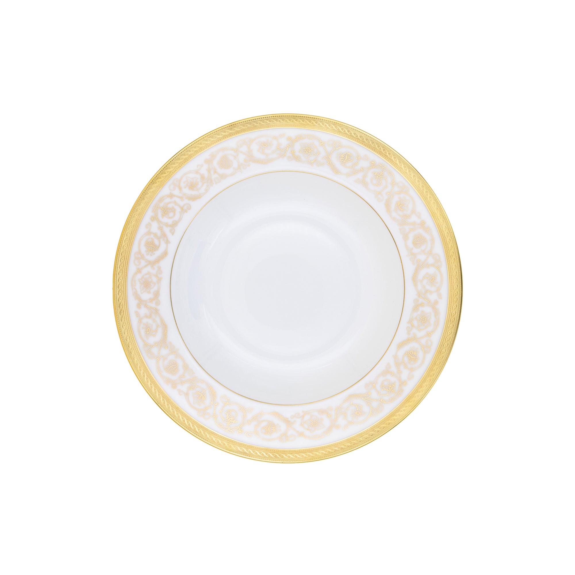 Assiette creuse Ambassade en porcelaine - Or