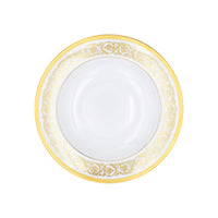 Plat rond creux Ambassade en porcelaine - Or