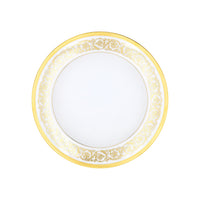 Plat rond creux Ambassade en porcelaine - Or